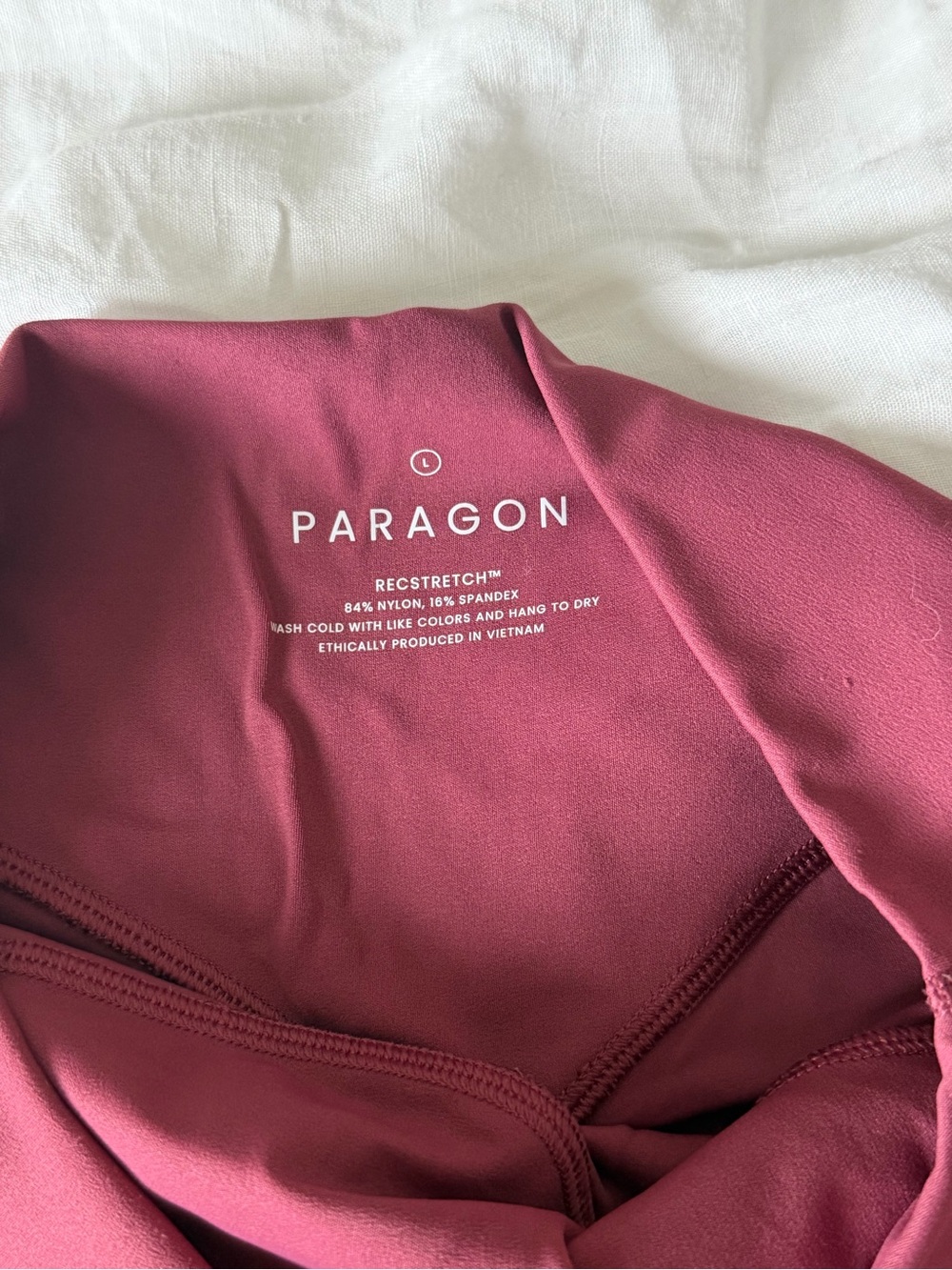 PARAGON Wine High-Waist Athletic Bike Shorts - Picture 2 of 3